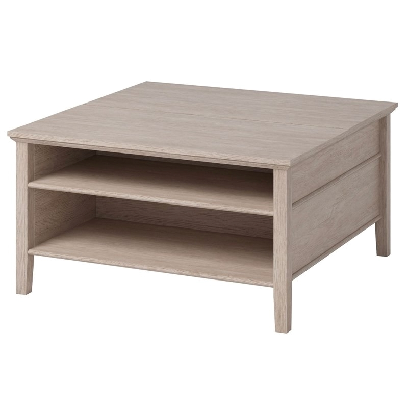 Pemberly Row Engineered Wood Lift Top Coffee Table in Cascade Oak Finish