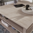 Pemberly Row Engineered Wood Lift Top Coffee Table in Cascade Oak Finish