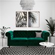 Pemberly Row Modern / Contemporary Tufted Sleeper Sofa in Green Finish