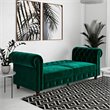 Pemberly Row Modern / Contemporary Tufted Sleeper Sofa in Green Finish