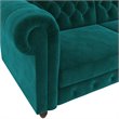 Pemberly Row Modern / Contemporary Tufted Sleeper Sofa in Green Finish