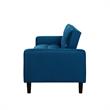 Pemberly Row Modern Linen Fabric Convertible Sleeper Sofa in Blue