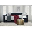 Pemberly Row Modern Twin Daybed and Trundle in Blue Velvet