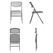 Pemberly Row Modern Ultra Comfort Folding Chair in Gray (4-pack)