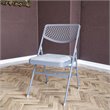 Pemberly Row Modern Ultra Comfort Folding Chair in Gray (4-pack)