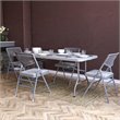 Pemberly Row Modern Ultra Comfort Folding Chair in Gray (4-pack)