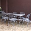 Pemberly Row Modern Ultra Comfort Folding Chair in Gray (4-pack)
