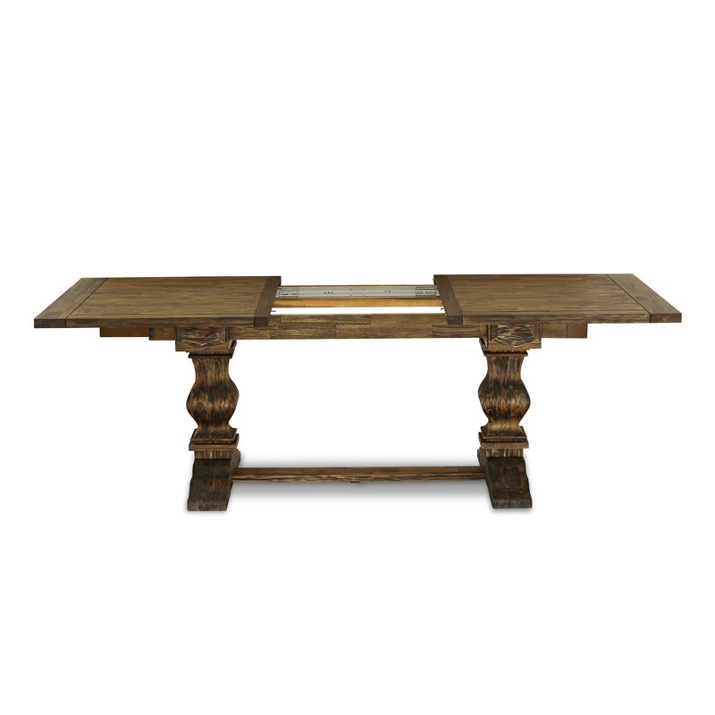 Pemberly Row Rectangular Wood Dining Table in Jacobean Brown