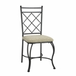 Pemberly Row Transitional Glass Top Metal 5 Piece Dinette in Black