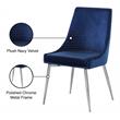 Pemberly Row Modern Navy Velvet Dining Chair Finish (Set of 2)
