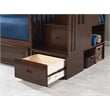 Pemberly Row Full over Full Solid Wood Bunk Bed with Trundle in Walnut