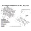 Pemberly Row Full over Full Solid Wood Bunk Bed with Trundle in Walnut