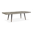 Pemberly Row Modern Rectangular Dining Table in Black Finish