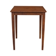 Pemberly Row Modern / Contemporary Solid Wood Top Table in Chocolate