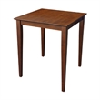 Pemberly Row Modern / Contemporary Solid Wood Top Table in Chocolate