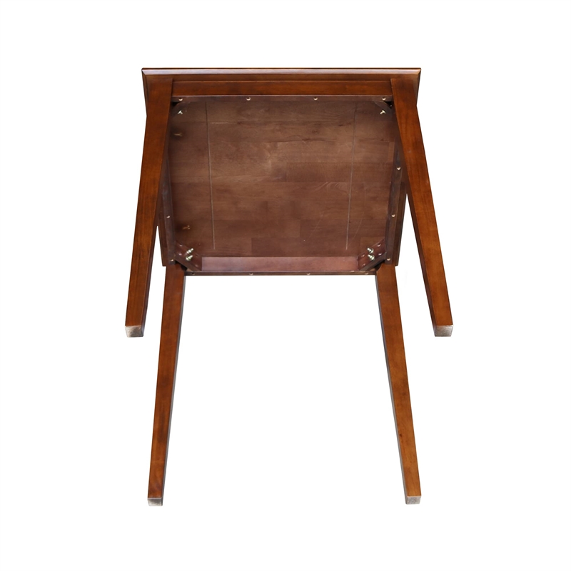 Pemberly Row Modern / Contemporary Solid Wood Top Table in Chocolate