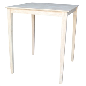 Pemberly Row Modern / Contemporary Solid Wood Top Table in Natural