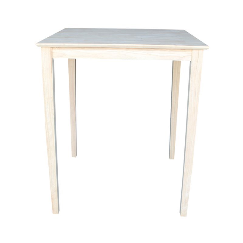 Pemberly Row Modern / Contemporary Solid Wood Top Table in Natural
