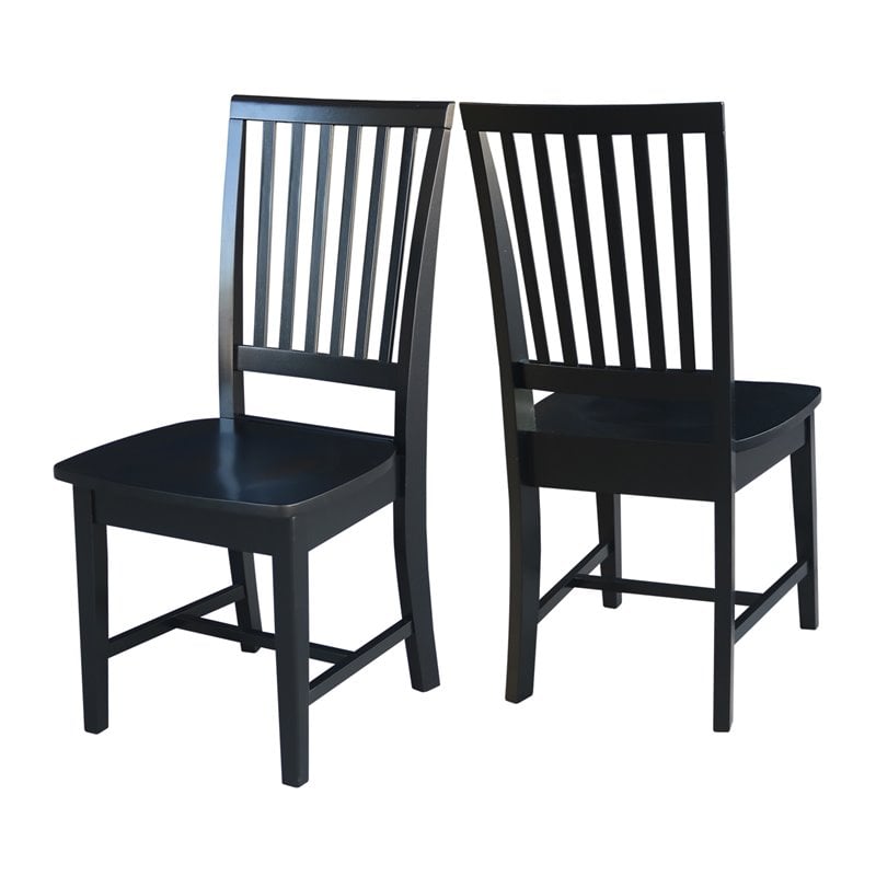 Pemberly Row Modern / Contemporary Set of Two Mission Side Chairs