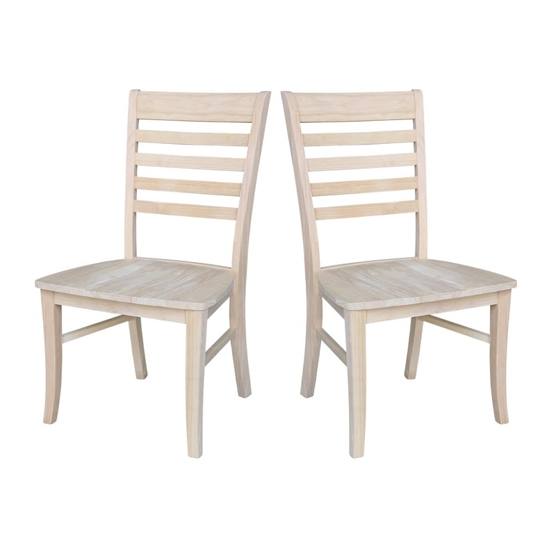 Pemberly Row Modern / Contemporary Set of Two Roma Ladderback Chairs