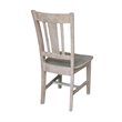 Pemberly Row Set of Two Solid Wood Splatback Chairs in Washed Gray Taupe