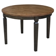 Pemberly Row 44 x 44 in Round Top Solid Wood Dining Table in Hickory/Washed Coal