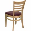 Pemberly Row Modern / Contemporary Series Dining Chair with Burgundy Seat