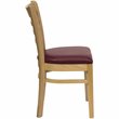 Pemberly Row Modern / Contemporary Series Dining Chair with Burgundy Seat