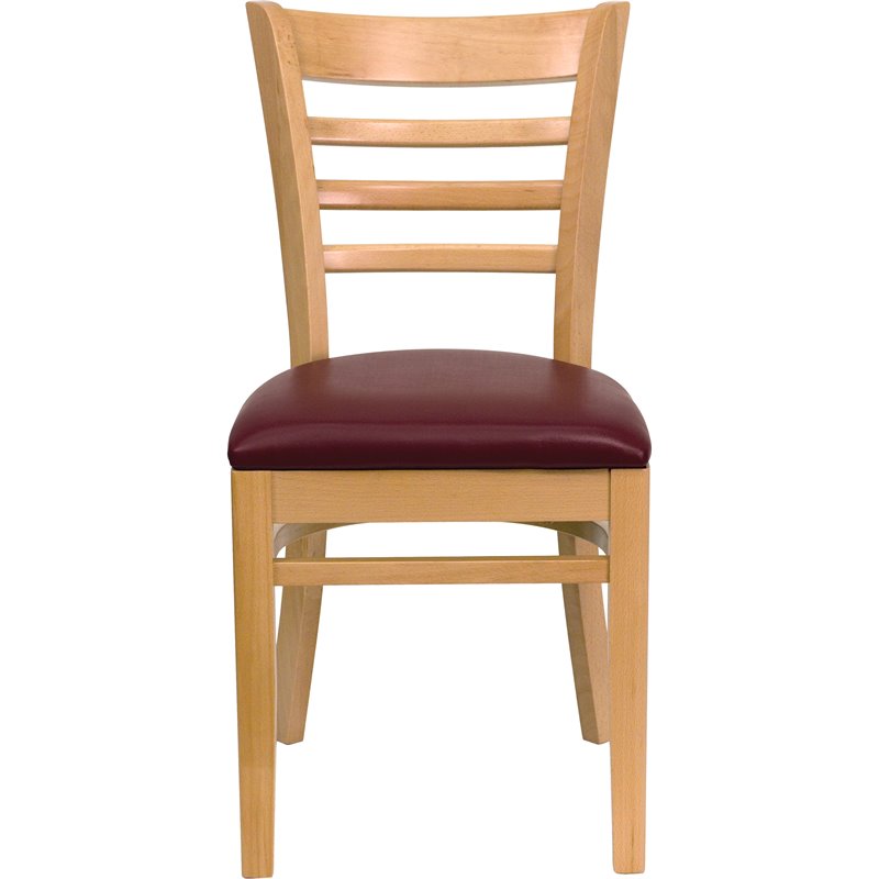 Pemberly Row Modern / Contemporary Series Dining Chair with Burgundy Seat