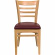 Pemberly Row Modern / Contemporary Series Dining Chair with Burgundy Seat
