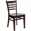 Pemberly Row Modern Series Ladder Back Restaurant Dining Chair