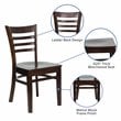 Pemberly Row Modern Series Ladder Back Restaurant Dining Chair