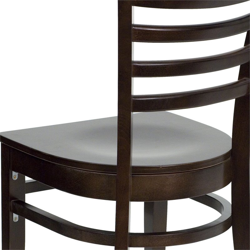 Pemberly Row Modern Series Ladder Back Restaurant Dining Chair