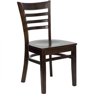 Pemberly Row Modern Series Ladder Back Restaurant Dining Chair