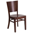 Pemberly Row Modern / Contemporary Restaurant Dining Chair in Walnut