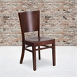Pemberly Row Modern / Contemporary Restaurant Dining Chair in Walnut