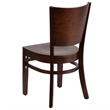 Pemberly Row Modern / Contemporary Restaurant Dining Chair in Walnut