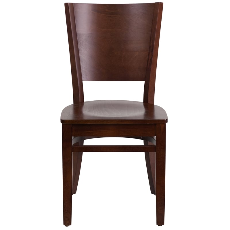 Pemberly Row Modern / Contemporary Restaurant Dining Chair in Walnut