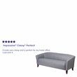 Pemberly Row Modern / Contemporary Leather Reception Sofa in Gray