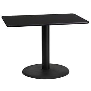 Pemberly Row Modern / Contemporary 24X42 Laminate Table-Rd Base In Black