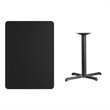 Pemberly Row Modern / Contemporary 30X42 Laminate Table-X-Base In Black