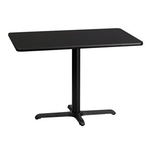 Pemberly Row Modern / Contemporary 30X42 Laminate Table-X-Base In Black