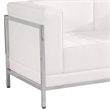 Pemberly Row Modern / Contemporary Leather Reception Loveseat in White