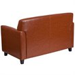 Pemberly Row Modern / Contemporary Bonded Leather Loveseat In Brown