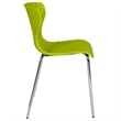 Pemberly Row Modern Plastic Dining Side Chair in Citrus Green