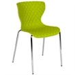 Pemberly Row Modern Plastic Dining Side Chair in Citrus Green