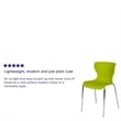 Pemberly Row Modern Plastic Dining Side Chair in Citrus Green