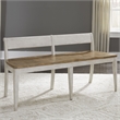 Pemberley Row Rubberwood Antique White Bench Rectangular 60.5