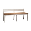Pemberley Row Rubberwood Antique White Bench Rectangular 60.5