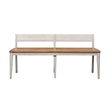 Pemberley Row Rubberwood Antique White Bench Rectangular 60.5